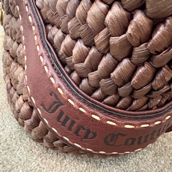Juicy Couture Brown Woven Tote with Gold Accents - Picture 7 of 13
